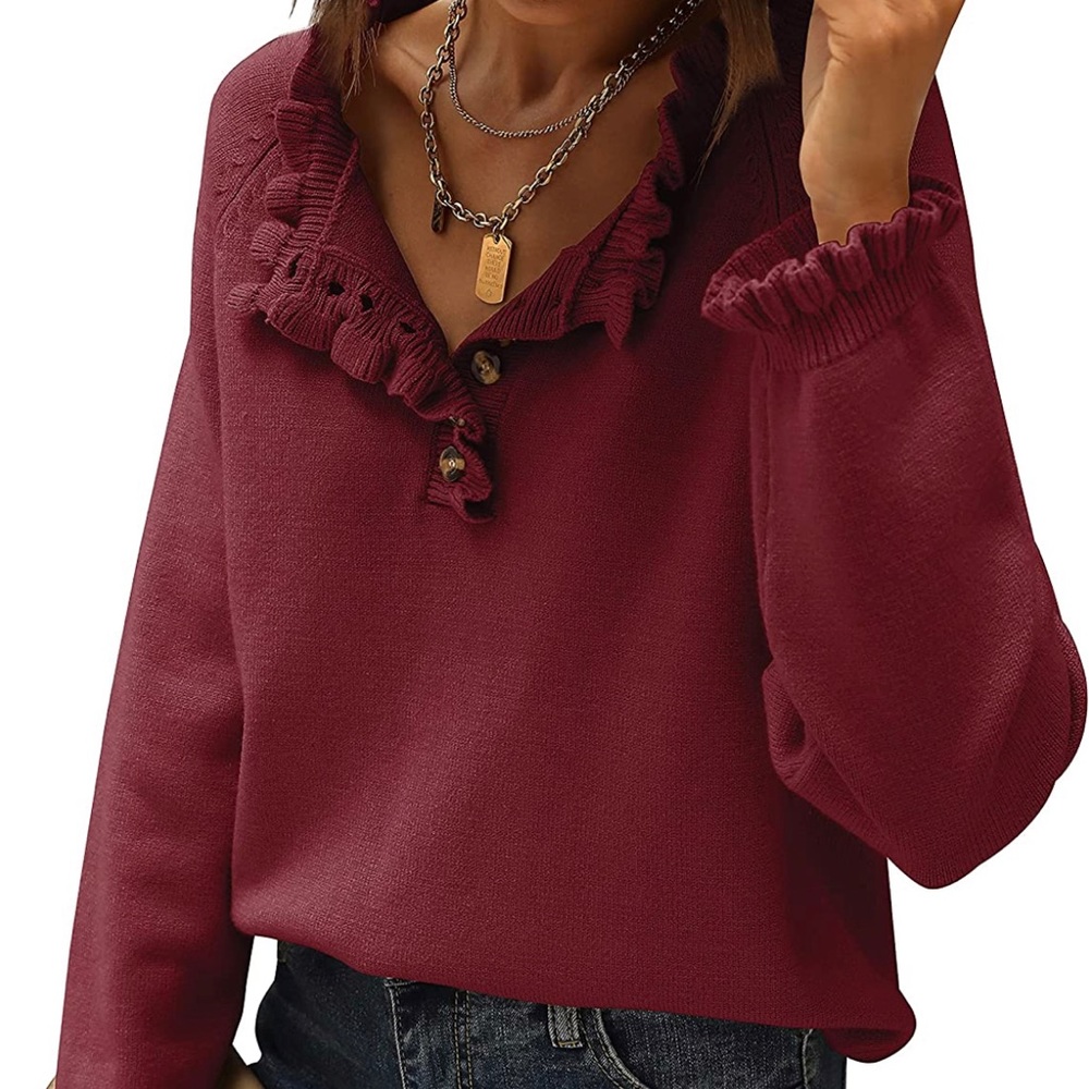 Red sweater, size M